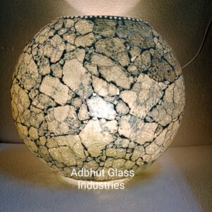 Crackle Globe Table Lamp